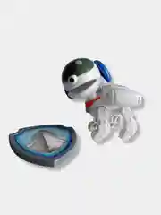 Белый щенячий патруль со значком, игрушка
