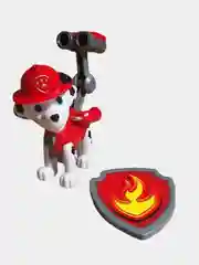 Красный щенячий патруль со значком, игрушка