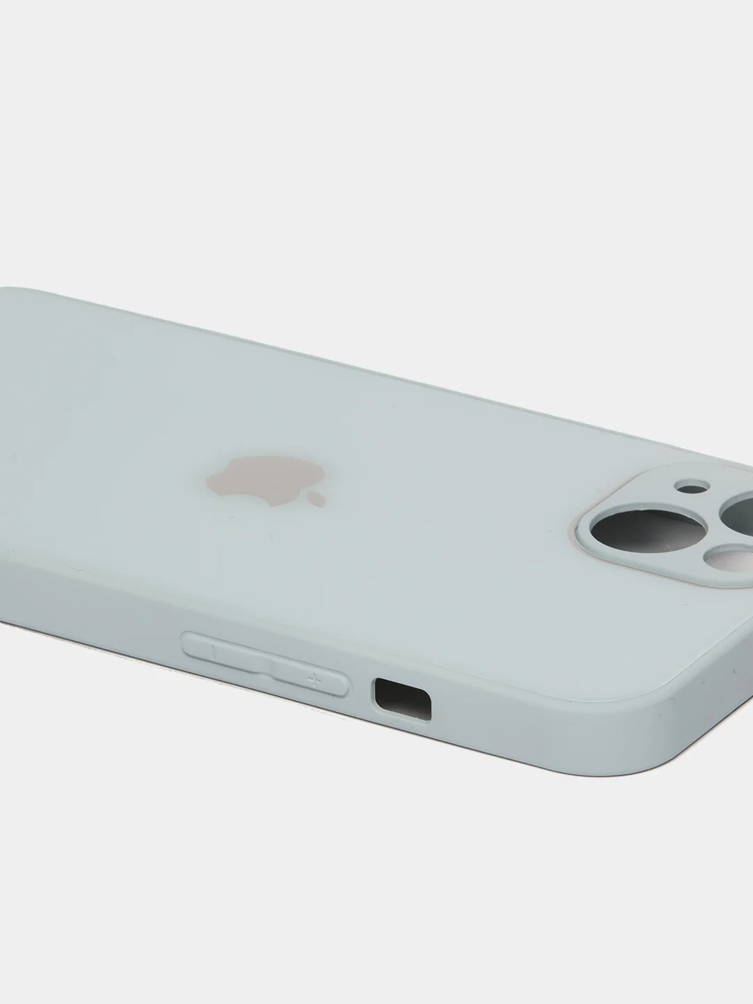Лайм чехол силиконовый со стеклянной панелью для iPhone 13