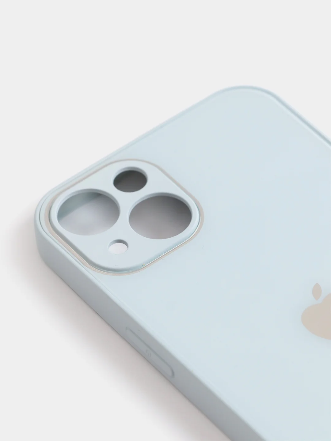 Лайм чехол силиконовый со стеклянной панелью для iPhone 13