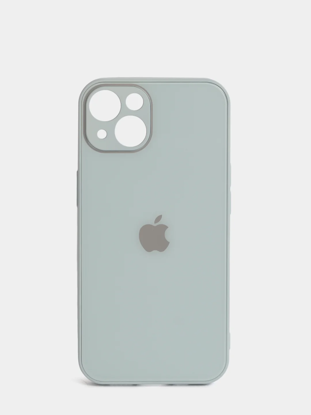 Лайм чехол силиконовый со стеклянной панелью для iPhone 13