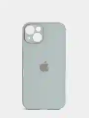 Лайм чехол силиконовый со стеклянной панелью для iPhone 13