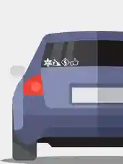 Белый наклейка на автомобиль "4 drift rules"