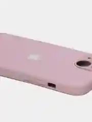 Сиреневый чехол силиконовый со стеклянной панелью для iPhone 13