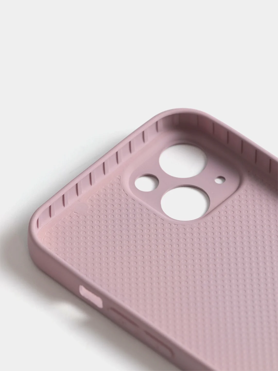 Сиреневый чехол силиконовый со стеклянной панелью для iPhone 13
