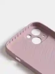 Сиреневый чехол силиконовый со стеклянной панелью для iPhone 13