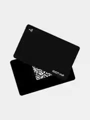 Черный умная визитка Айдот с NFC и QR-кодом