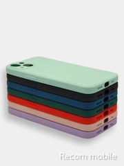 Чехол для iPhone 13, 13 Pro, 13 Pro Max силиконовый с закрытым низом и бархатом внутри