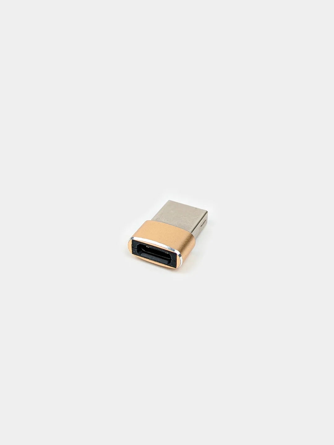 Золотой адаптер с USB на USB Type-C