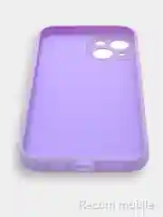 Лавандовый чехол для iPhone 13, 13 Pro, 13 Pro Max силиконовый с закрытым низом и бархатом внутри