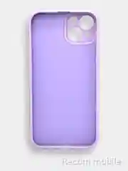 Лавандовый чехол для iPhone 13, 13 Pro, 13 Pro Max силиконовый с закрытым низом и бархатом внутри