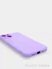 Лавандовый чехол для iPhone 13, 13 Pro, 13 Pro Max силиконовый с закрытым низом и бархатом внутри