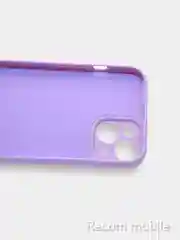 Лавандовый чехол для iPhone 13, 13 Pro, 13 Pro Max силиконовый с закрытым низом и бархатом внутри