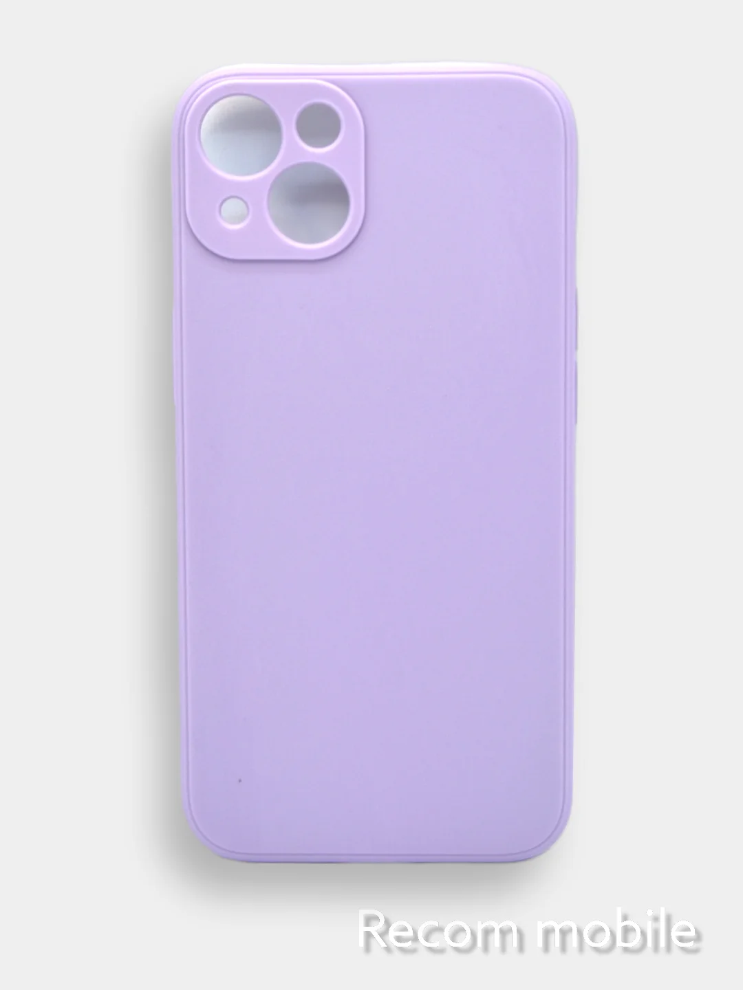 Лавандовый чехол для iPhone 13, 13 Pro, 13 Pro Max силиконовый с закрытым низом и бархатом внутри