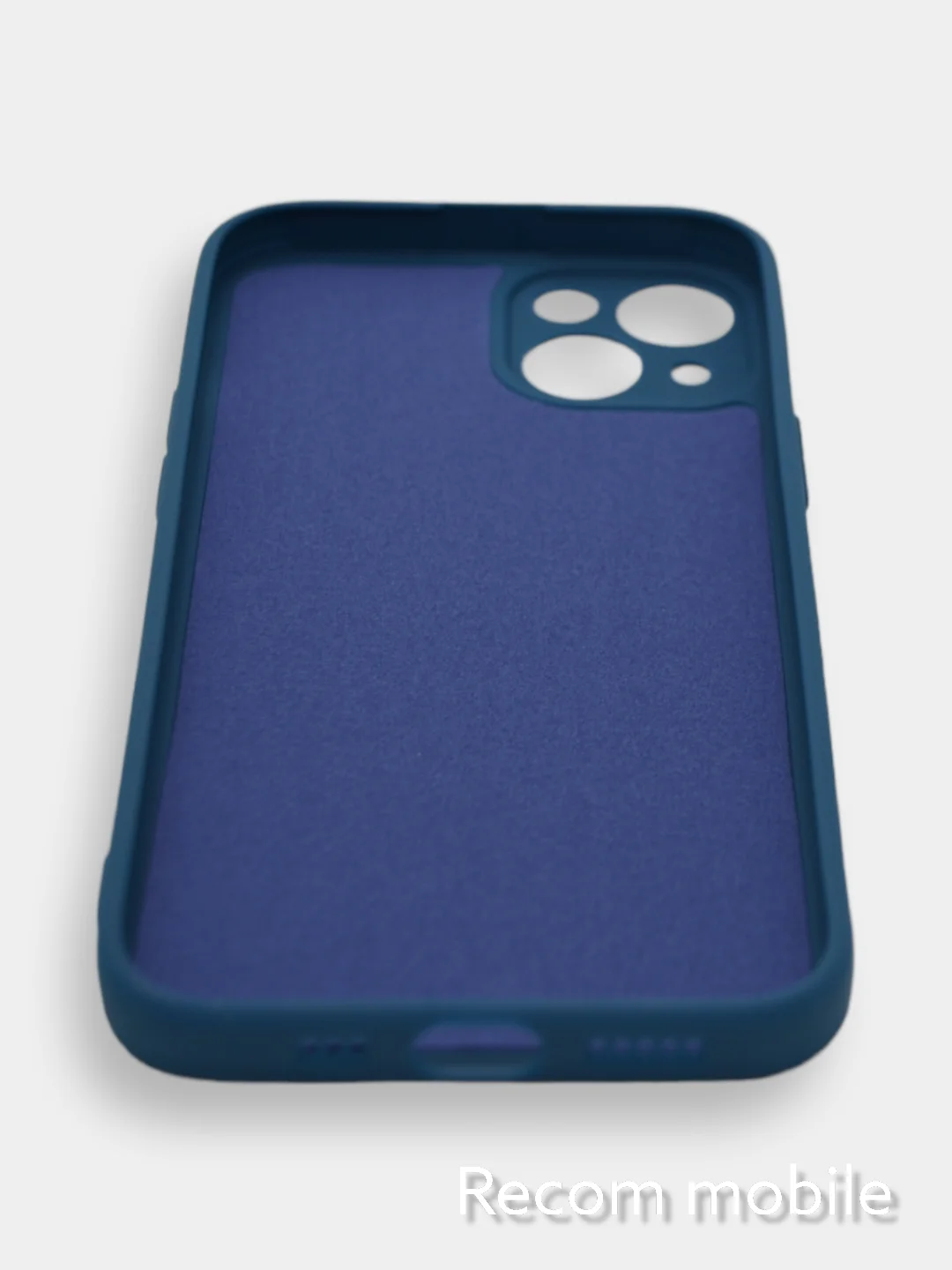 Морской чехол для iPhone 13, 13 Pro, 13 Pro Max силиконовый с закрытым низом и бархатом внутри