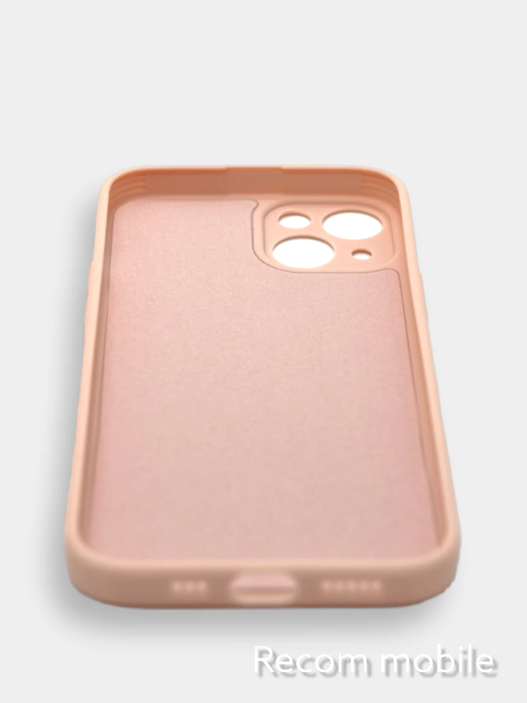 Коралловый меланж чехол для iPhone 13, 13 Pro, 13 Pro Max силиконовый с закрытым низом и бархатом внутри
