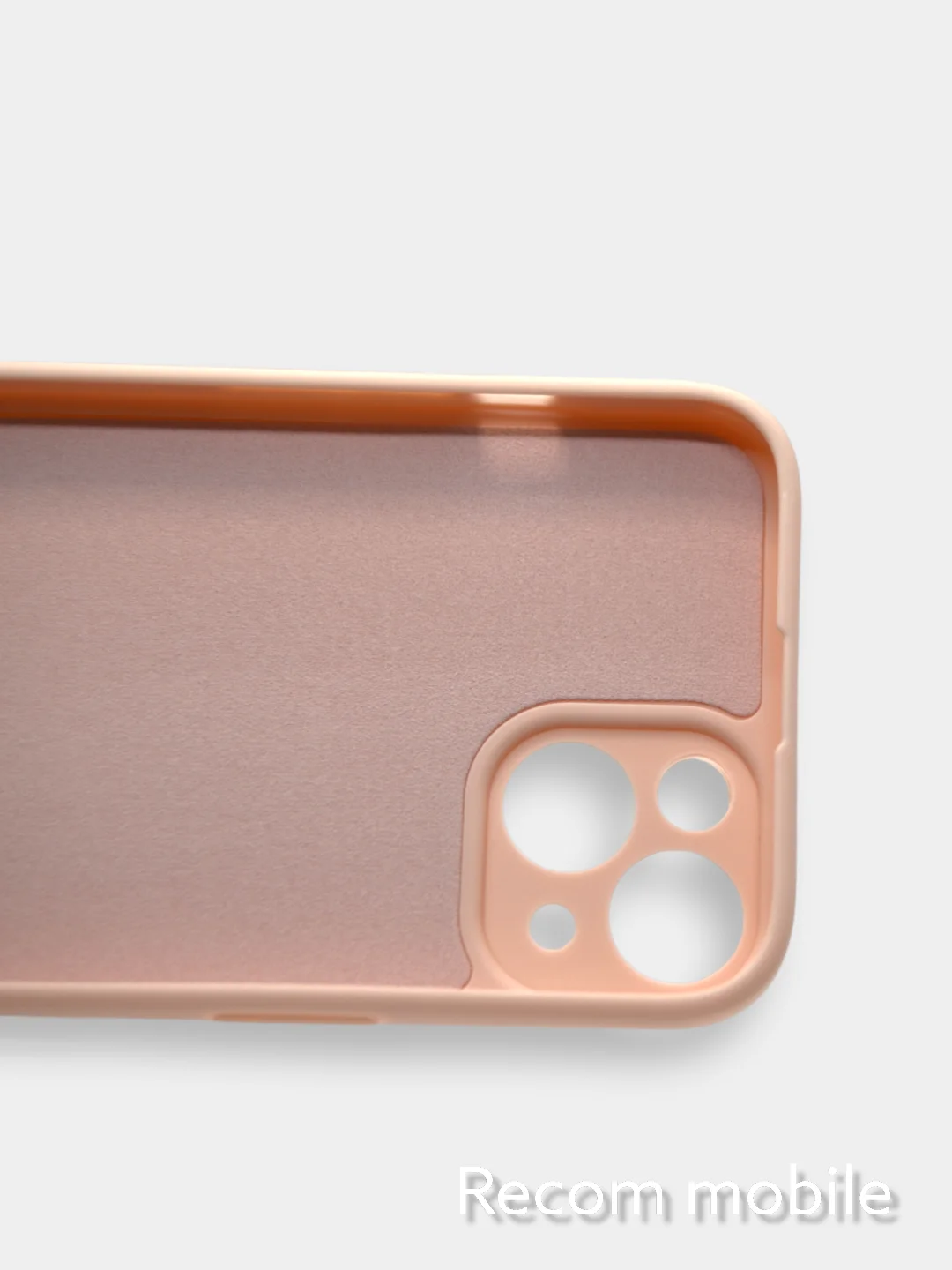 Коралловый меланж чехол для iPhone 13, 13 Pro, 13 Pro Max силиконовый с закрытым низом и бархатом внутри