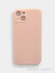 Коралловый меланж чехол для iPhone 13, 13 Pro, 13 Pro Max силиконовый с закрытым низом и бархатом внутри