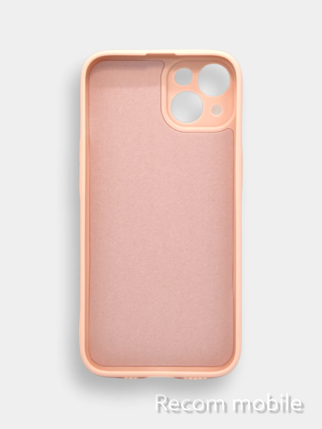 Коралловый меланж чехол для iPhone 13, 13 Pro, 13 Pro Max силиконовый с закрытым низом и бархатом внутри
