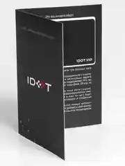 Черный умная визитка Айдот с NFC и QR-кодом