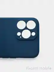 Морской чехол для iPhone 13, 13 Pro, 13 Pro Max силиконовый с закрытым низом и бархатом внутри