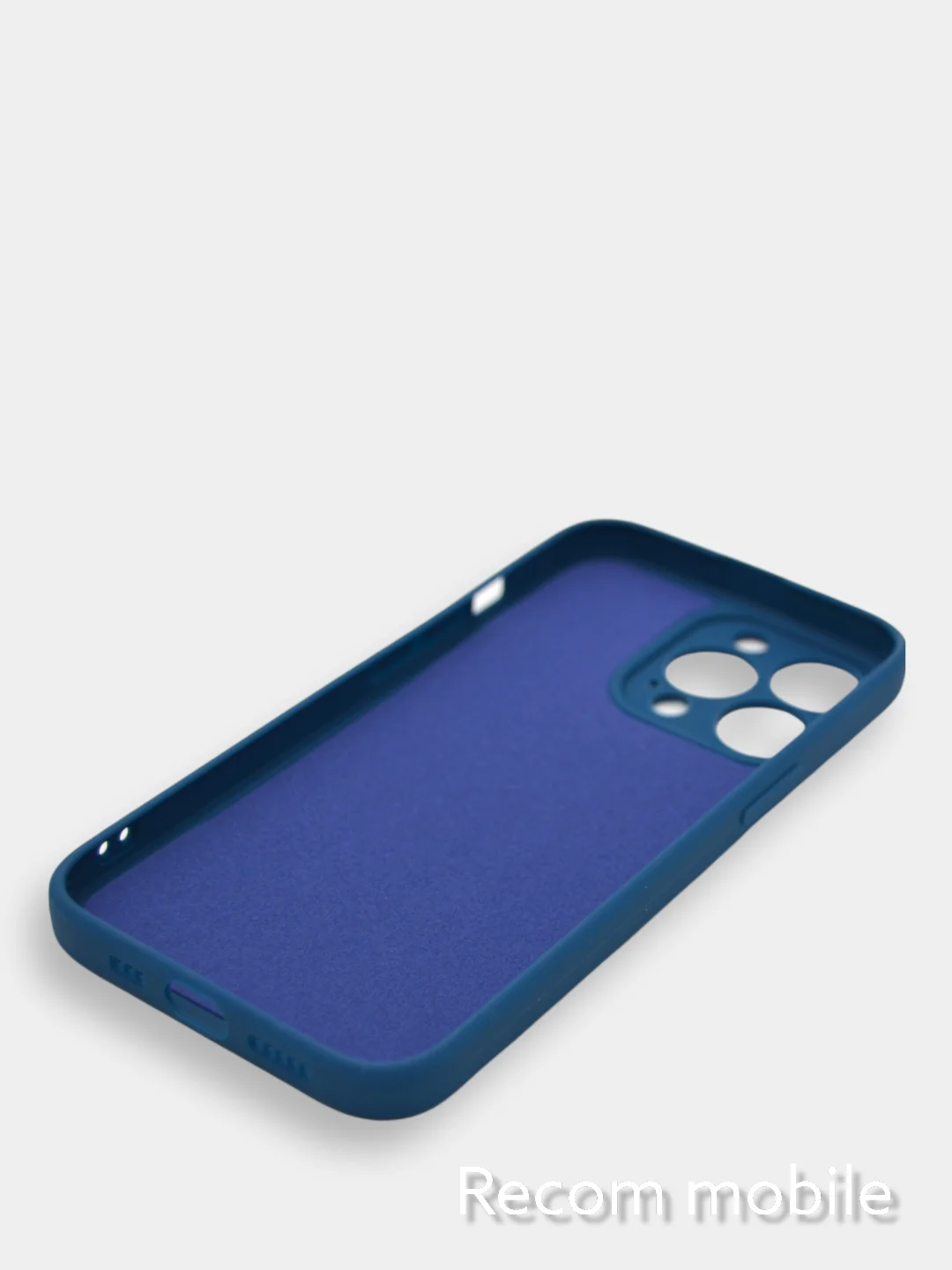 Морской чехол для iPhone 13, 13 Pro, 13 Pro Max силиконовый с закрытым низом и бархатом внутри