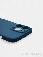 Морской чехол для iPhone 13, 13 Pro, 13 Pro Max силиконовый с закрытым низом и бархатом внутри