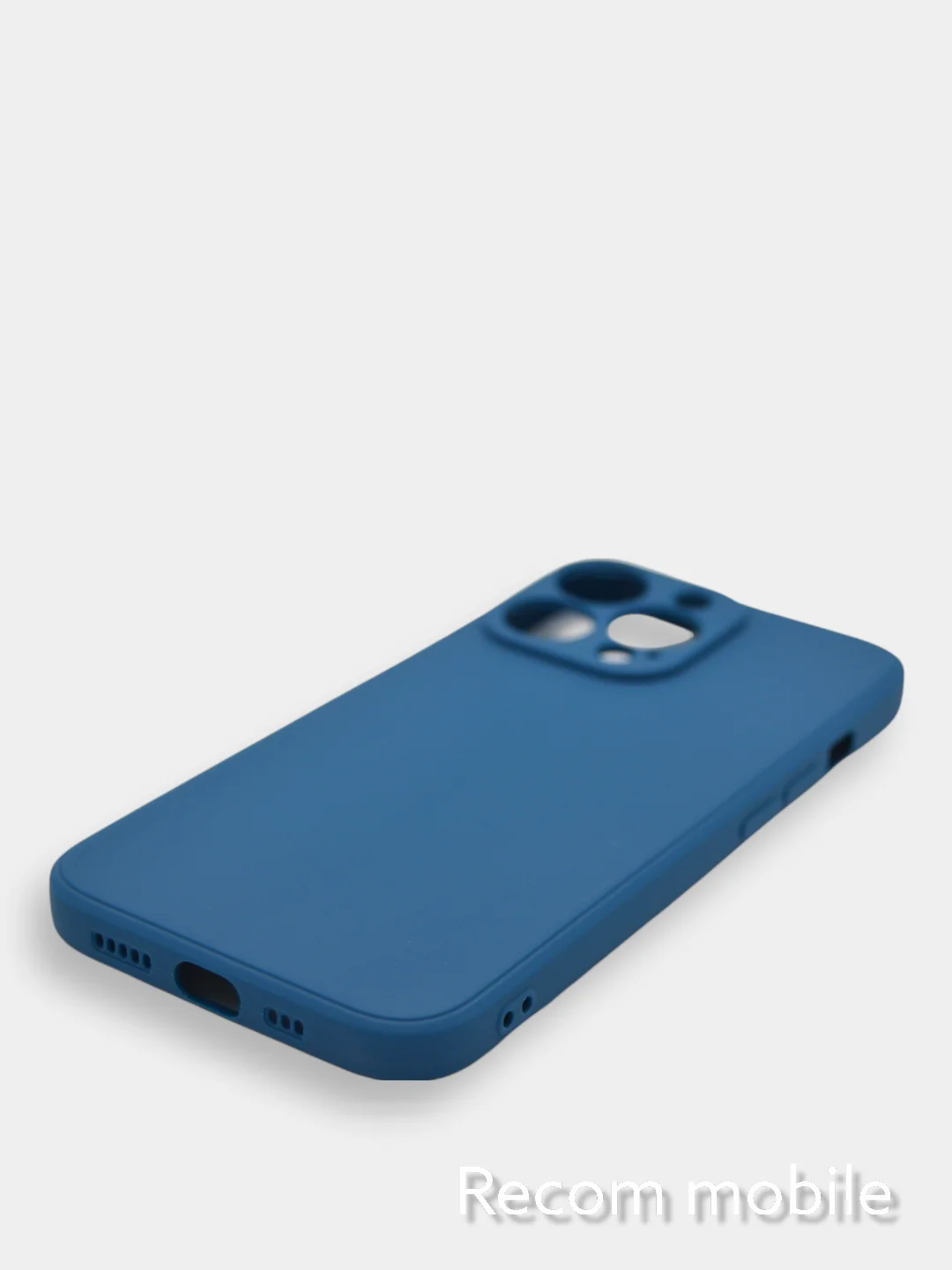 Морской чехол для iPhone 13, 13 Pro, 13 Pro Max силиконовый с закрытым низом и бархатом внутри