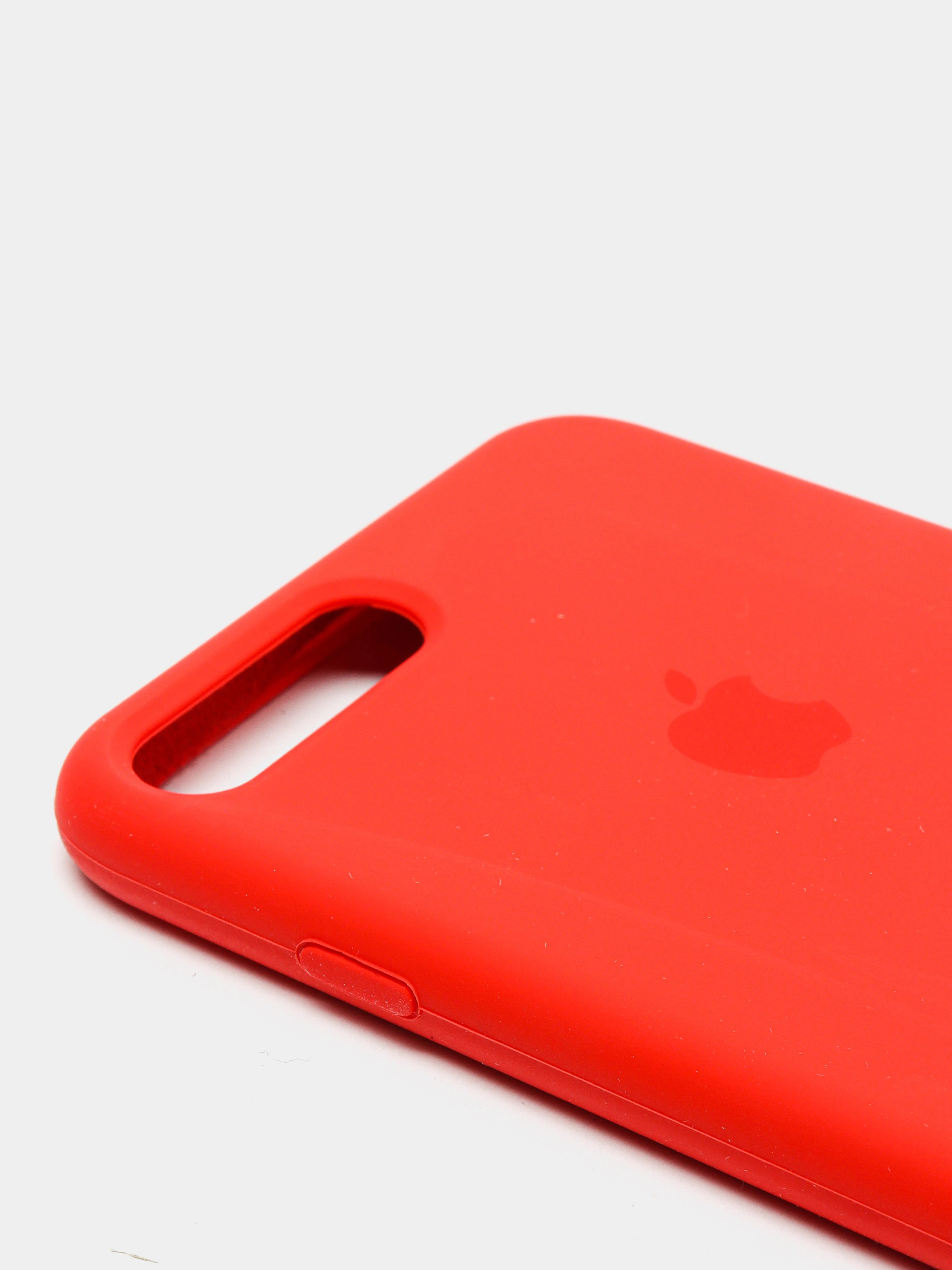 Красный силиконовый чехол для Айфон 6/6s, 7/8, 7+/8+, X/Xs, Xr, 11, 11Pro, 11ProMax
