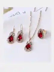 Красный цепочка для шеи, цепочка с подвеской замок, цепочка, набор бижутерии, комплект бижутерии