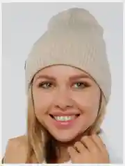 Шапка женская весенняя  с отворотом, в мелкий рубчик / шапка бини /шапка теплая