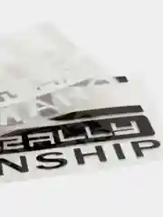 Белый наклейка на авто "WRC"