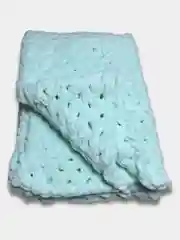 Мятный детский плед ручной вязки Alize Puffy