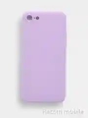Лавандовый чехол для iPhone 7, 8, SE 2020 матовый силиконовый с закрытым низом и бархатом внутри