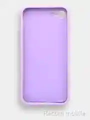 Лавандовый чехол для iPhone 7, 8, SE 2020 матовый силиконовый с закрытым низом и бархатом внутри