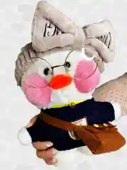 Морской мягкая игрушка утенок "Lalafanfan" в одежде и очках, 30 см