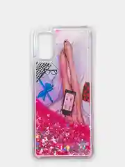 Конфетный чехол Samsung Galaxy A41 (Самсунг Галакси А41) чехол переливающийся жидкий с блестками