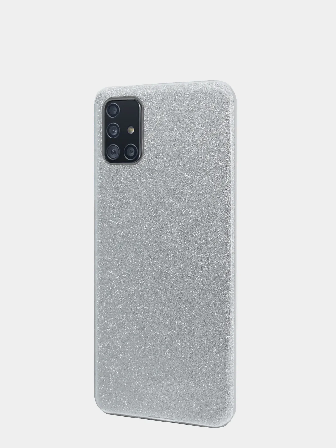 Серебряный чехол Samsung Galaxy A51 силиконовый