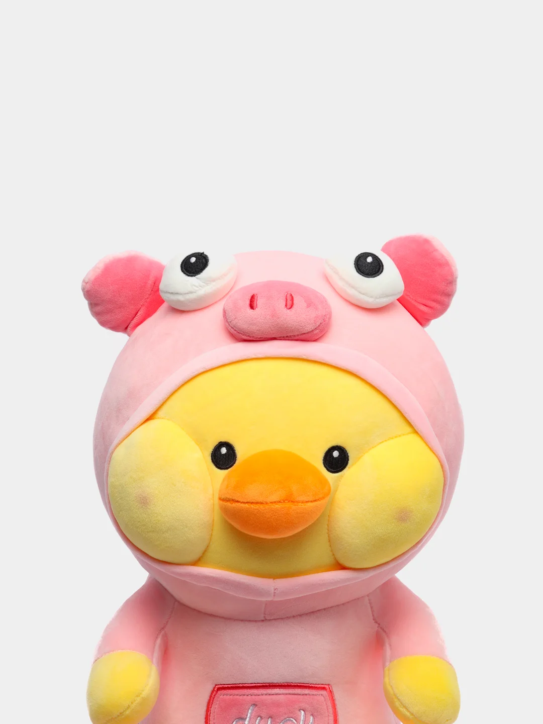 Розовый игрушка "Уточка в одежде", 45 см
