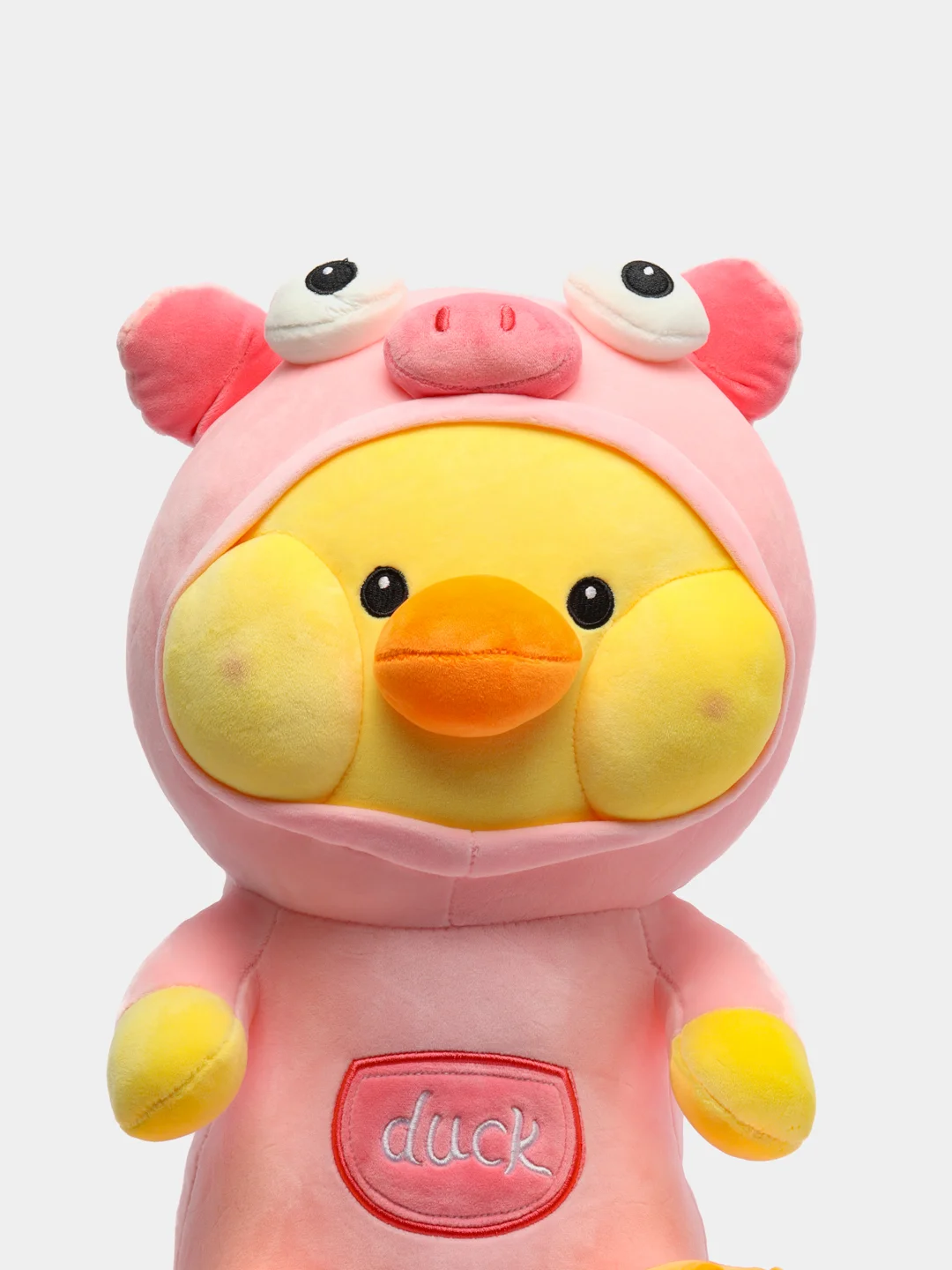 Розовый игрушка "Уточка в одежде", 45 см