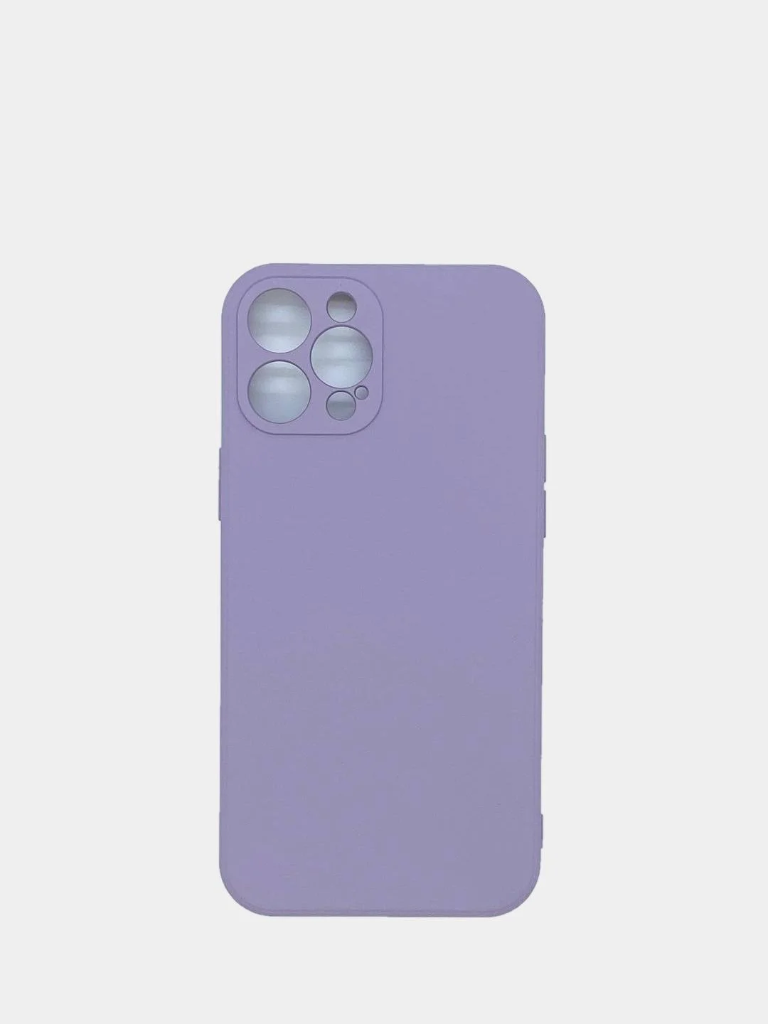 Лавандовый чехол для iPhone 12 12Pro 12ProMax 12mini силиконовый с бархоткой внутри