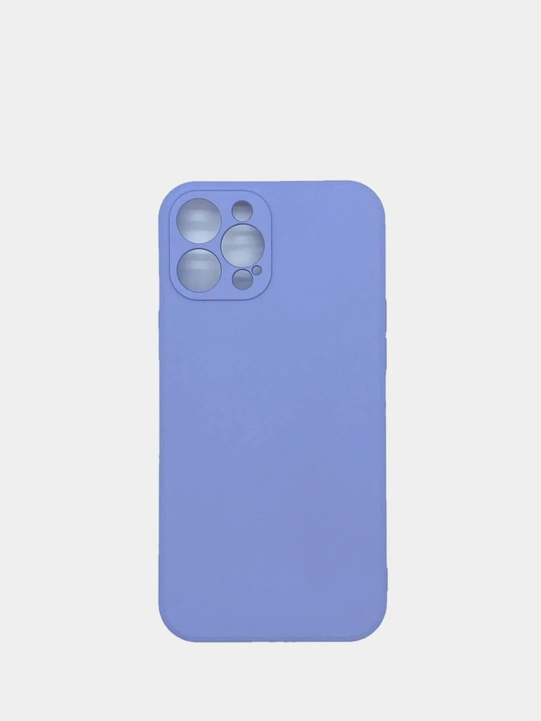 Голубой чехол для iPhone 12 12Pro 12ProMax 12mini силиконовый с бархоткой внутри