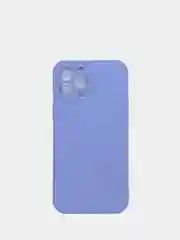 Голубой чехол для iPhone 12 12Pro 12ProMax 12mini силиконовый с бархоткой внутри