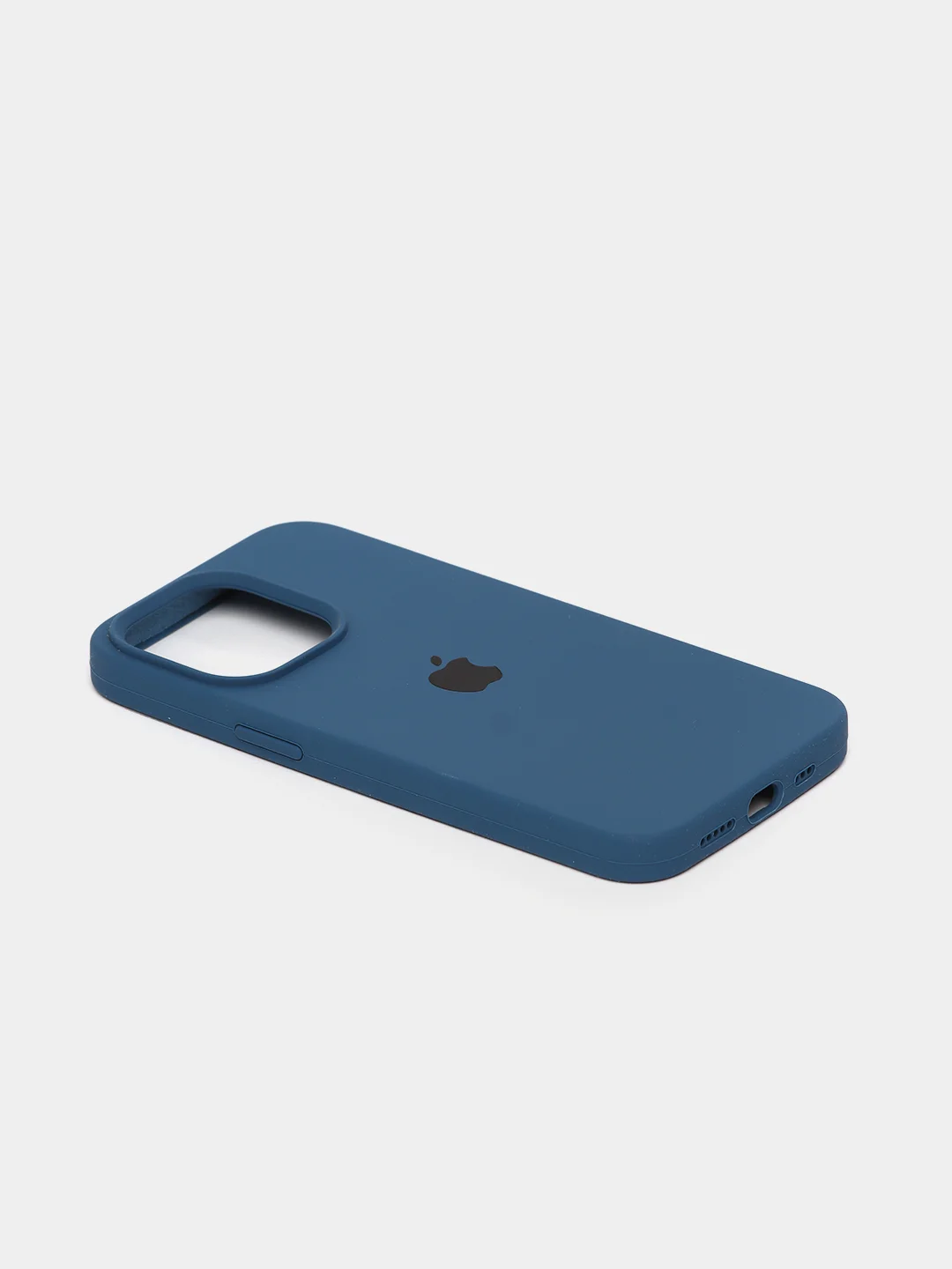 Синий меланж чехол Silicone Case для iPhone 13 Pro с закрытым низом