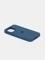 Синий меланж чехол Silicone Case для iPhone 13 Pro с закрытым низом
