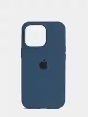 Синий меланж чехол Silicone Case для iPhone 13 Pro с закрытым низом