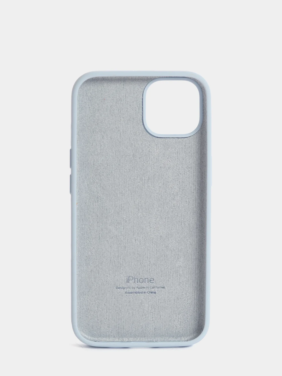 Светло-синий чехол Silicone Case для iPhone 13 с закрытым низом