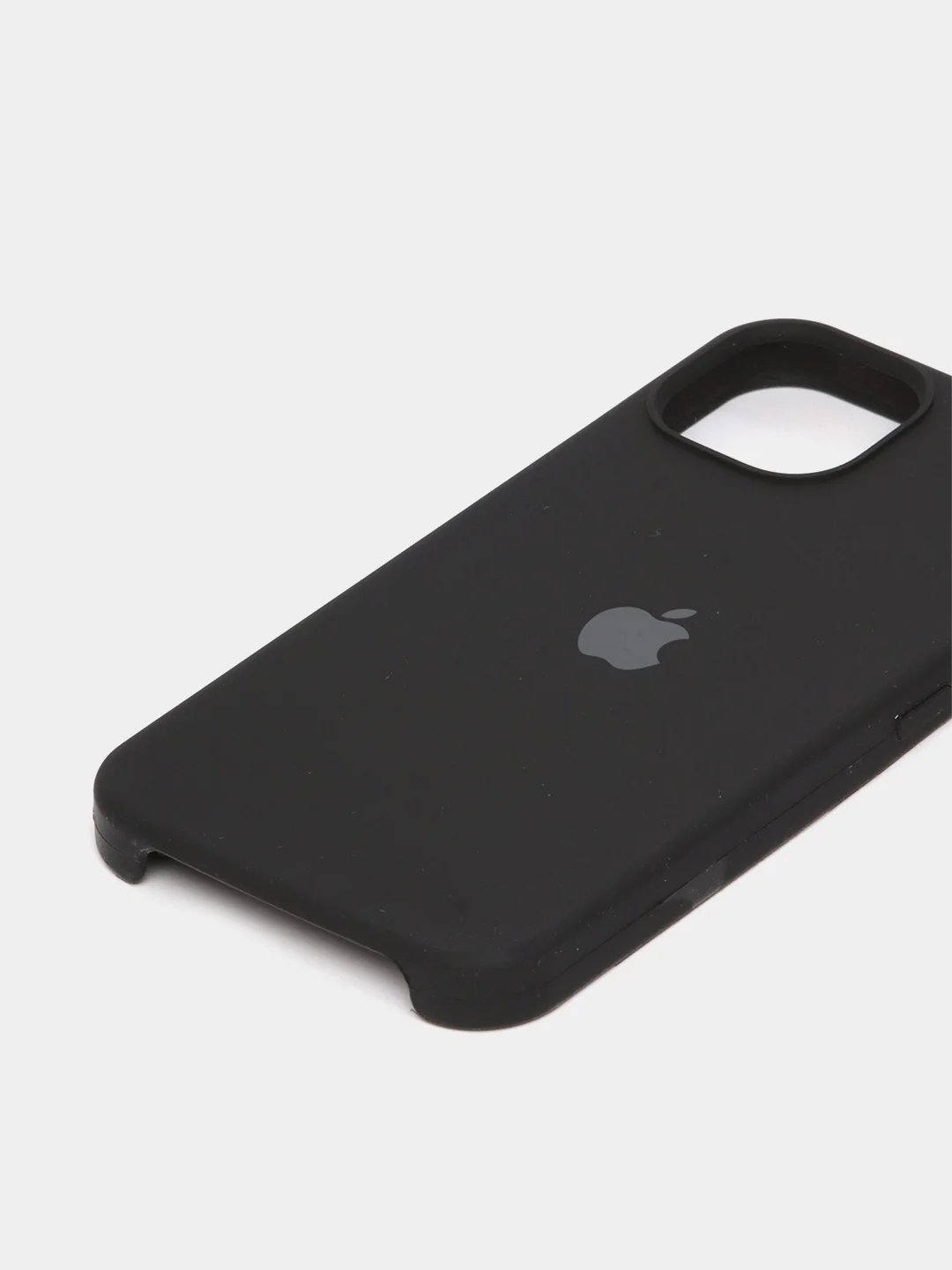 Черный чехол Silicone Case для iPhone 13 / 13 Pro / 13 Pro Max с открытым низом