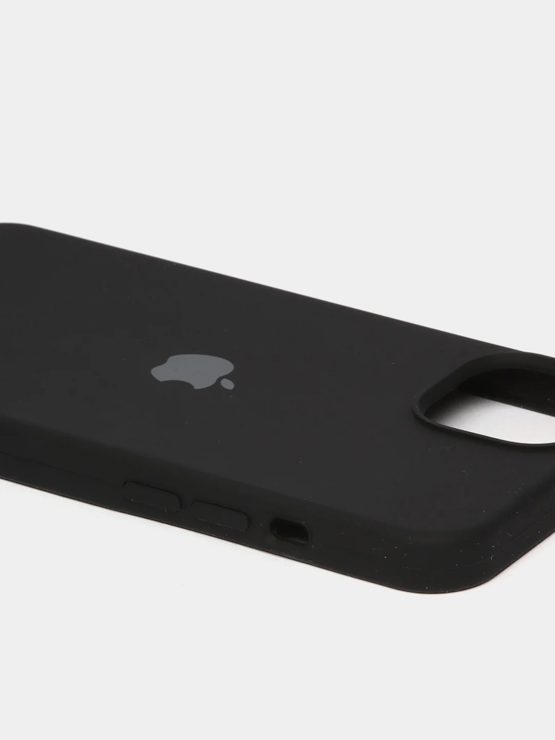 Черный чехол Silicone Case для iPhone 13 / 13 Pro / 13 Pro Max с открытым низом