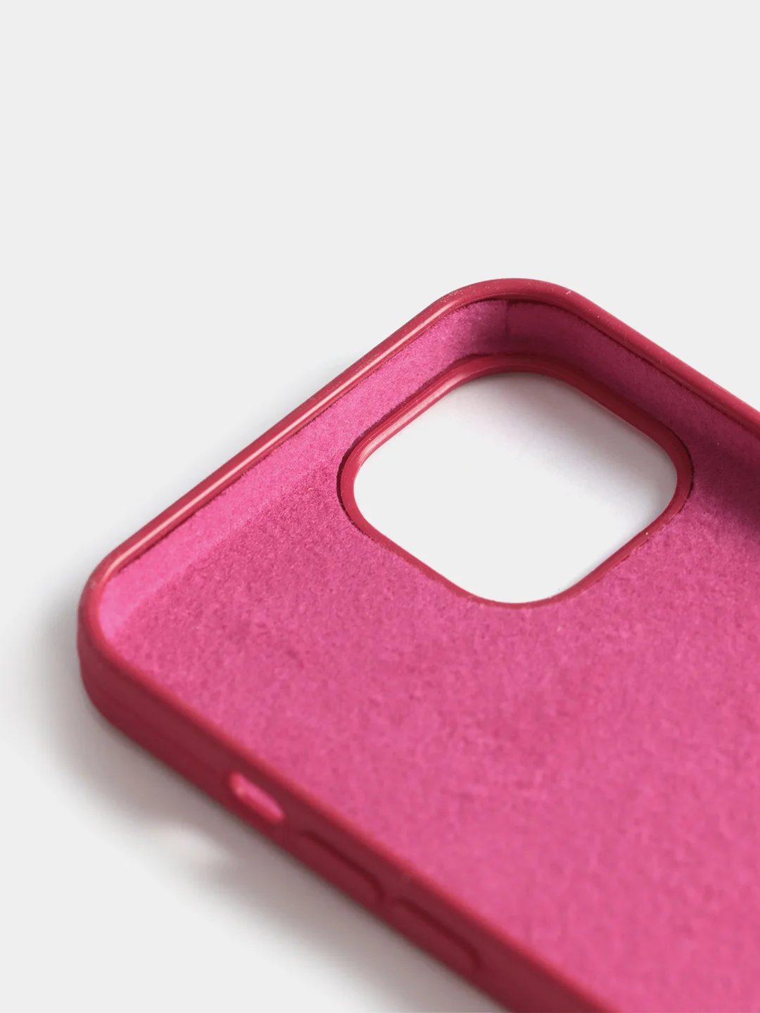 Тёмно-розовый чехол Silicone Case для iPhone 13 / 13 Pro / 13 Pro Max с открытым низом